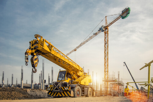 image of crane at a construction site