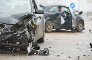 two cars with major damage to each in Long Island