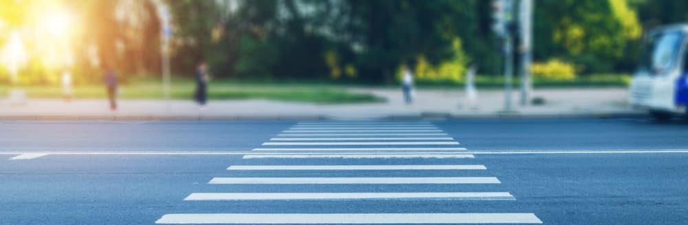 Pedestrian crosswalk on Long Island