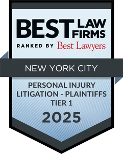 Best Law Firms Ranked by Best Lawyers - New York City - Personal Injury Litigation - Plaintiffs Tier 1 2025 Badge